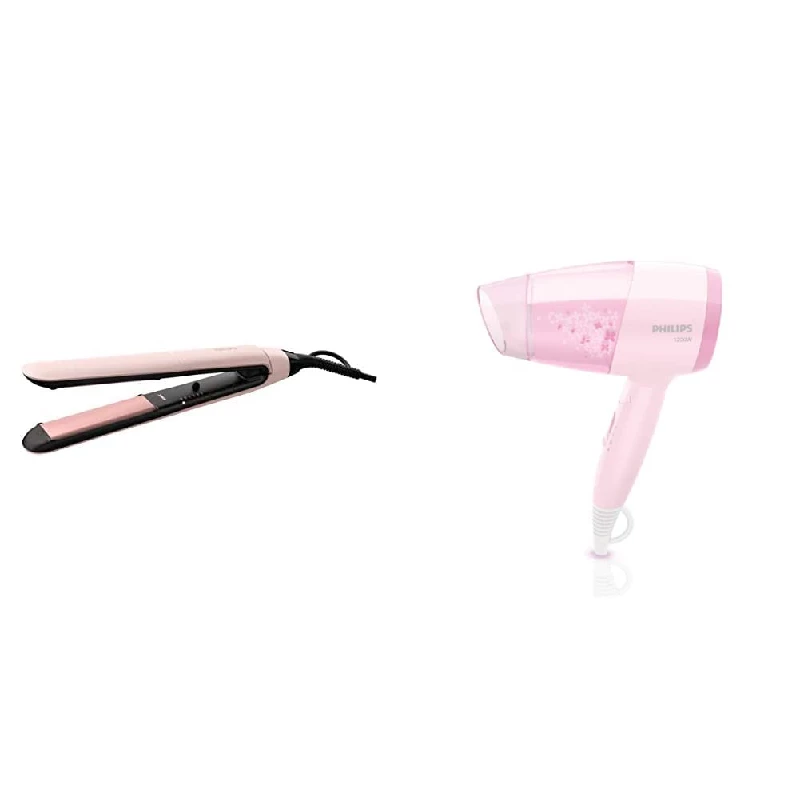 Philips Bhs378-10 Kerashine Straightener & Philips 1200 Watts Hair Dryer Bhc017-00, 280 g-1.webp